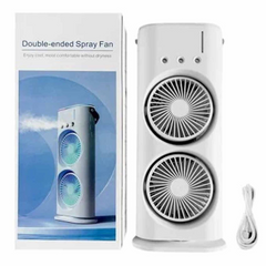 TWIN COOL – Ventilator sa Dvostrukom Prskalicom za Osveženje