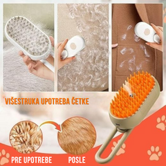SPAPET – Masažna četka sa sprejem za kućne ljubimce