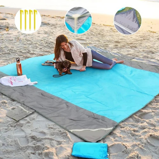 MAT PLUS Prostirka za Plažu – Vodootporna, Sklopiva i Laka za Nošenje